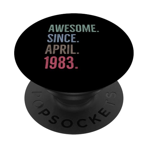 Impresionante idea de cumpleaños de edad desde abril de 1983 PopSockets PopGrip Intercambiable