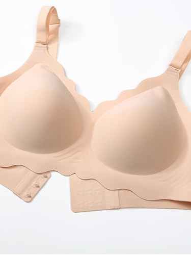 Image of Jelly Bras for Women Push Up Seamless Bralettes Wireless No Underwire Everyday Soft Comfortable Bra T Shirt Bra