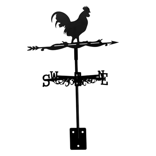 1 Ensemble de girouettes en Forme de Coq pour Toit de Jardin, décoration de Cour, Support en métal, Panneau de Direction du Vent, girouettes en Fer