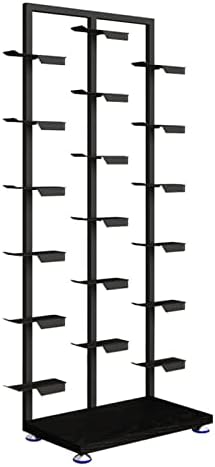 Rattan Shoe Storage Cabinets Narrow Shoe Racks Cupboard Farmhouse Shoe Organizer Freestanding,Metal Sneaker Display Shelf - Double-Sided Retail Rack for Basketball Shoes, Ideal for Commercia