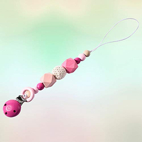 Healifty Clipes de chupeta para bebês com miçangas para dentição, espaçadores multiestilos e suporte