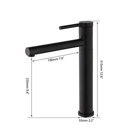 Grifo de baño giratorio 360 con control monomando y mezcla de agua fría y caliente sobre cubierta 4