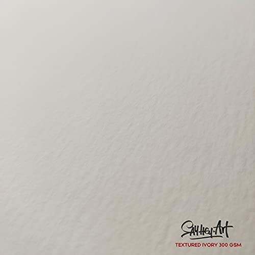 Image of MESSKETEERS Professional Artist Sketchbook Pad - 10 Sheets / 20 Pages - 300 GSM Semi-Textured Fine Art Paper with Butter Paper Separators, Easy Tear Gum Pad Binding - Ideal for Acrylics and Inks