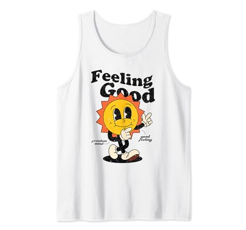 Gráfico retro divertido para amantes de la positividad Camiseta sin Mangas