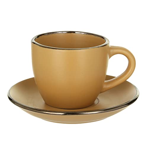 Kasanova Set 6 tazzine caffè Sahara con piattino