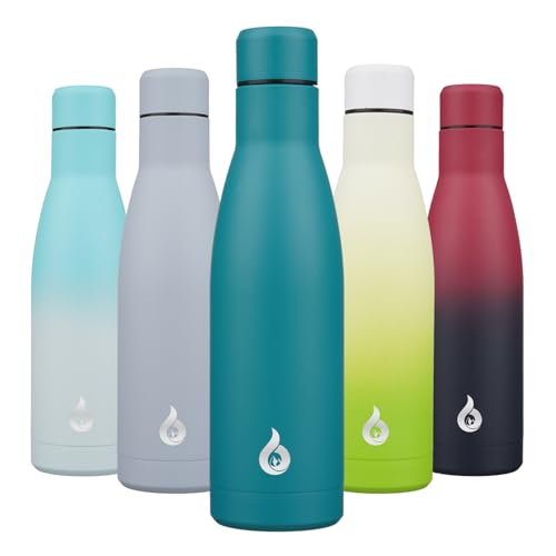 Image of BJPKPK Insulated Water Bottle 17oz Stainless Steel Water Bottles Dishwasher Safe Reusable Metal Thermal Keep Cold and Hot,Laguna
