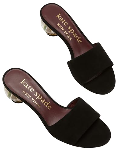 kate spade new york Women's Polished Slide Sandals Heeled, Black, 72