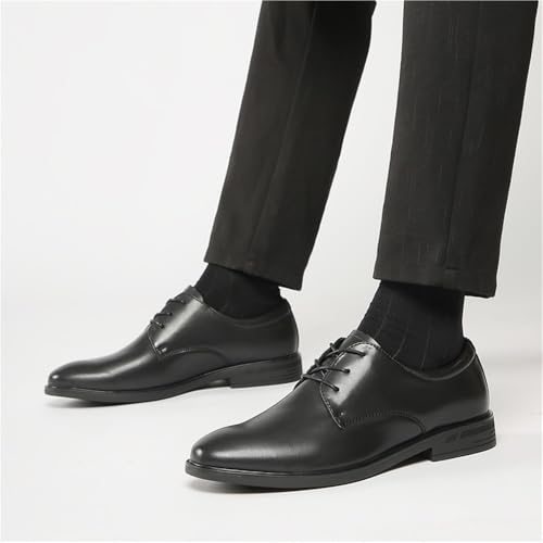 Mens British Style Leather Oxford Shoes Formal Office Wedding Business Casual Comfortable Non Slip Rubber Sole Resistant Anti-Slip Working4
