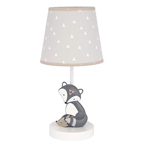 Image of Bedtime Originals Little Rascals Lamp with Shade & Bulb, Grey, Taupe