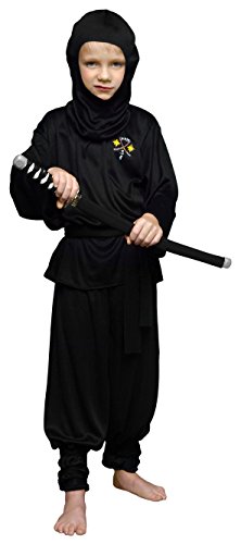 Boys Toys Disfraz de Ninja Negro 5-6 años