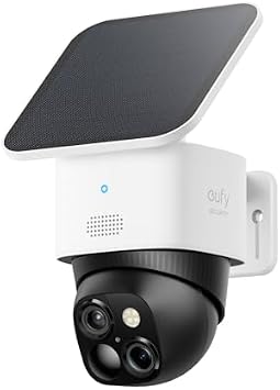 كاميرا eufy Security Indoor Cam S350 وSoloCam S340 (حزمة)، كاميرات مزدوجة، كاميرا أمان 4K UHD مع 8 تكبير، كاميرا 360، شاشة مراقبة الأطفال، كاميرا الحيوانات الأليفة، اكتشاف الإنسان/الحيوانات الأليفة، تتبع الذكاء الاصطناعي