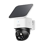 eufy Security SoloCam S340, Solar Security Cameras Wireless Outdoor, Cameras for Home Security, 360° Pan & Tilt Surveillance, No Blind Spots, 2.4 GHz Wi-Fi, No Monthly Fee, HomeBase S380 Compatible