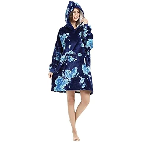 Wearable Blanket Hoodie,Oversized Sherpa Blanket Hoodie Sweatshirt for Adults Women Blanket Hoodies with Sleeves and Huge Pockets Warm Blanket Cover