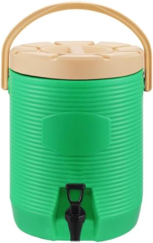 保温ポットステンレス大容量13L /15L/17L/20L ウォータージャグ 保温保冷タイプ 蛇口付きジュース お湯 ミルク ミルクティー豆乳用 家庭用 アウトドア キャンプ イベント用 朝食店用4色 (グリーン,15L)