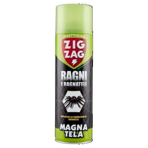 ZIG-ZAG Insetticida Ragni, Magnatela, Ragni, Insetticida per Ragni e Ragnatele ad Alta Residualità, Previene Formazione di Ragnatele Fino a 40 Giorni, 500 ml