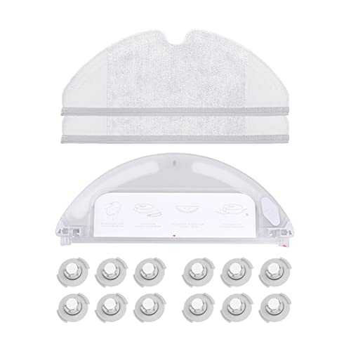 1 Piece of Water Tank + 2 Pieces of Mop + 12 Pieces of Water Tank Filter, Suitable Fit for Roborock S50 S55 T60 MI Vacuum Cleaner Parts