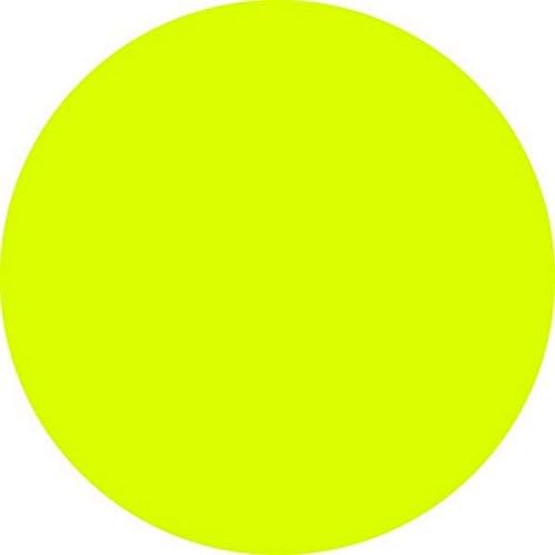 2 Diameter Fluorescent Chartreuse Circle Labels (500 per Roll)