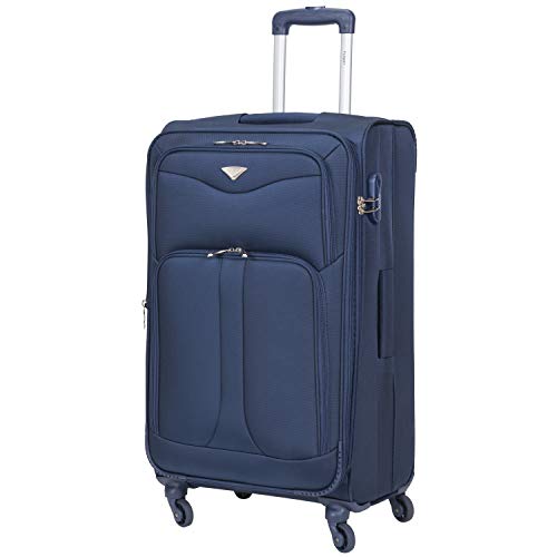 Flight Knight Lightweight 4 Wheel 800D Soft Case Suitcases Maximum Size for Delta, Virgin Atlantic Airlines Cabin & Hold Luggage Options Approved for 67 Airlines Including easyJet, BA & Many More!