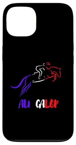 Au Galop Cavalier Francais Cheval Equitation Made in France スマホケース iPhone 13 用