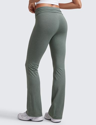 CRZ YOGA Womens Cloud Jersey Foldover Waist Flare Pants 31" - Yoga High Waisted Bootcut Lounge Casual2