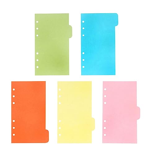 インデックスシート 仕切りカード シート a5 6穴 仕切りラベル プラスチック製 バインダー なラベル ボード タブ ノート ファイルアクセサリー
