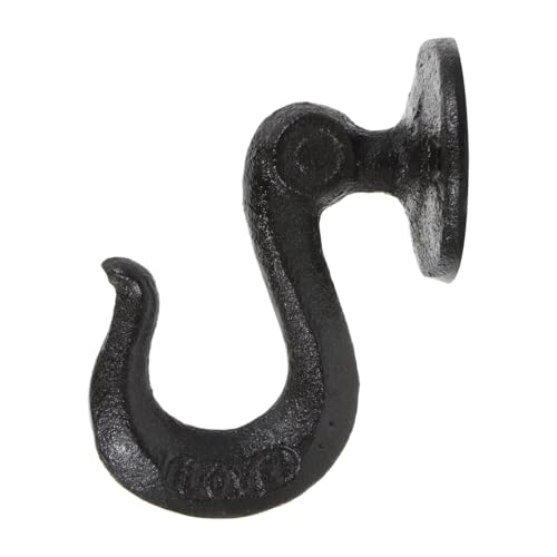 ULTECHNOVO Gancho de Hierro Forjado Decorativo Vintage Colgadores de Pared Negros Puerta Gancho para Colgar Abrigo Sombrero Chaqueta Bata Toalla de Baño