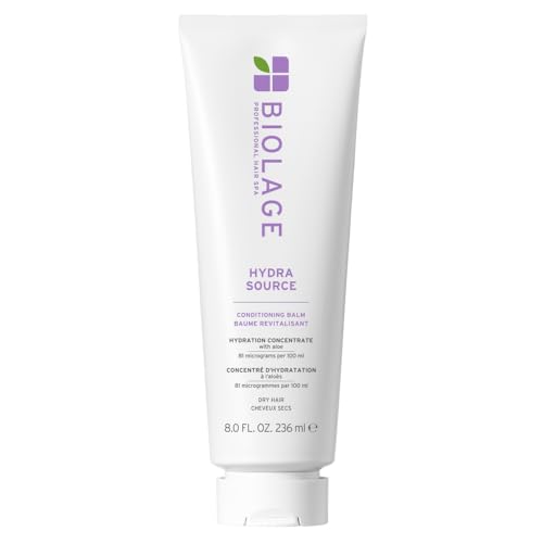 Biolage Hydra Source Conditioning Balm - Moisturizes, Detangles & Adds Softness, For Dry Hair, Infused with Fermented Aloe & Micro-Filtered Hyaluronic Acid, Vegan & Paraben-Free, 7.9 Fl Oz
