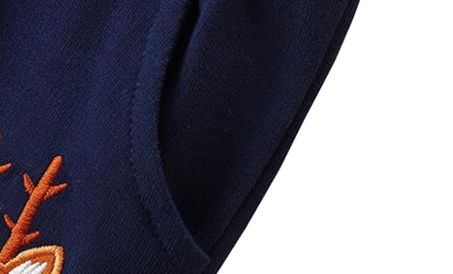 Mud Kingdom Little Boys Girls Christmas Sweatpants Elastic Waist Joggers Embroidered Pattern Sweat Pants with Pockets3