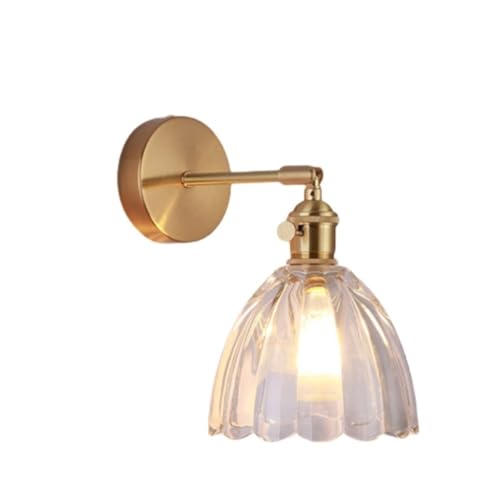 Lámpara moderna retro simple con luces doradas E26/E27, base ajustable de 180°, para dormitorio, mesita de noche, pasillo, iluminación de pared para comedor y estudio
