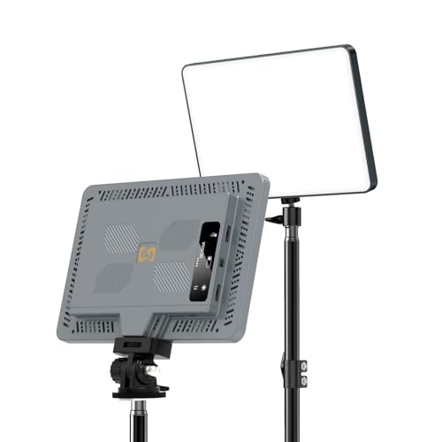 Image of GiftMax 11 inch LED Video Soft Light Panel, Pocket LED Light with Built in 4000MAh Rechargeable Battery for Studio Photography Live Streaming Video Conferencing Adjustable (PB-240 LED)