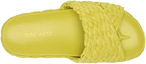 Nine West Women's CANNI Wedge Sandal, Acid Lime 310, 9.5 | Image 4
