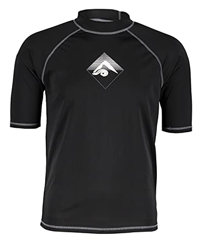 Image of Kanu Surf Men's Fiji UPF 50+ Short Sleeve Sun Protective Rashguard Swim Shirt