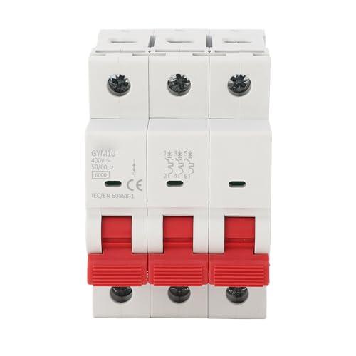 Disjoncteur 3P 10A 400V 6KA pour rail DIN dans tableau électrique