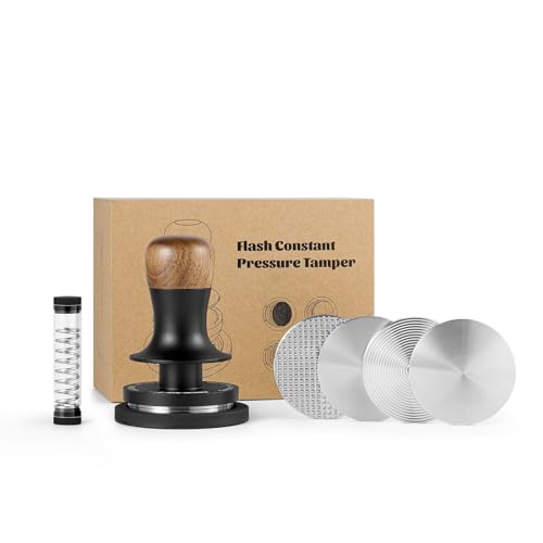 MHW-3BOMBER 58mm Coffee Tamper Set 15lbs/30lbs, Espresso Tamper with Sound Feedback, Espresso Tamper Set (INKL. 3xAdditional Bases and 1xReplacement 15lbs Spring, 1xOrganizer Pad) Model: T6175T