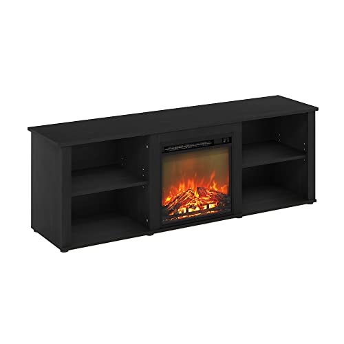 Furinno Classic 70 Inch TV Stand with Fireplace, Americano by Furinno - Image 5
