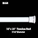 WHITE Spring Tension Rod. Adjustable from 18" to 28"