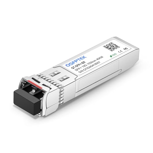 Image of 10GBASE-ER SFP+ Module, 10giga Single Mode SFP 1550nm 40km DDM LC, 10GE Gigabit Network Ethernet Mini GBIC Single-Mode Fiber Optic Transceiver for Cisco SFP-10G-ER, Ubiquiti, Netgear, Mikrotik