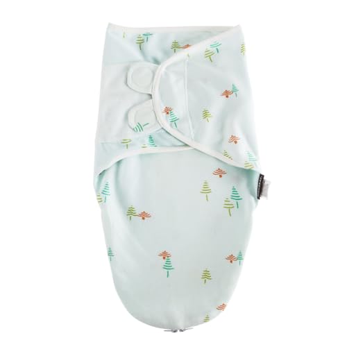 Image of HOUSBAY Baby Swaddle Blanket Boy Girl Super Soft Material Newborn Adjustable Swaddles 2-Way Zipper Sleep Sack 1 Pack (Green Tree, Medium/Large | 3-6 Months)