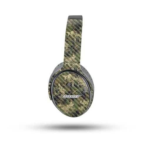 Image of MightySkins Carbon Fiber Skin Compatible with Bose QuietComfort 35 II Headphones - Viper Woodland | Protective, Durable Textured Carbon Fiber Finish | Easy to Apply