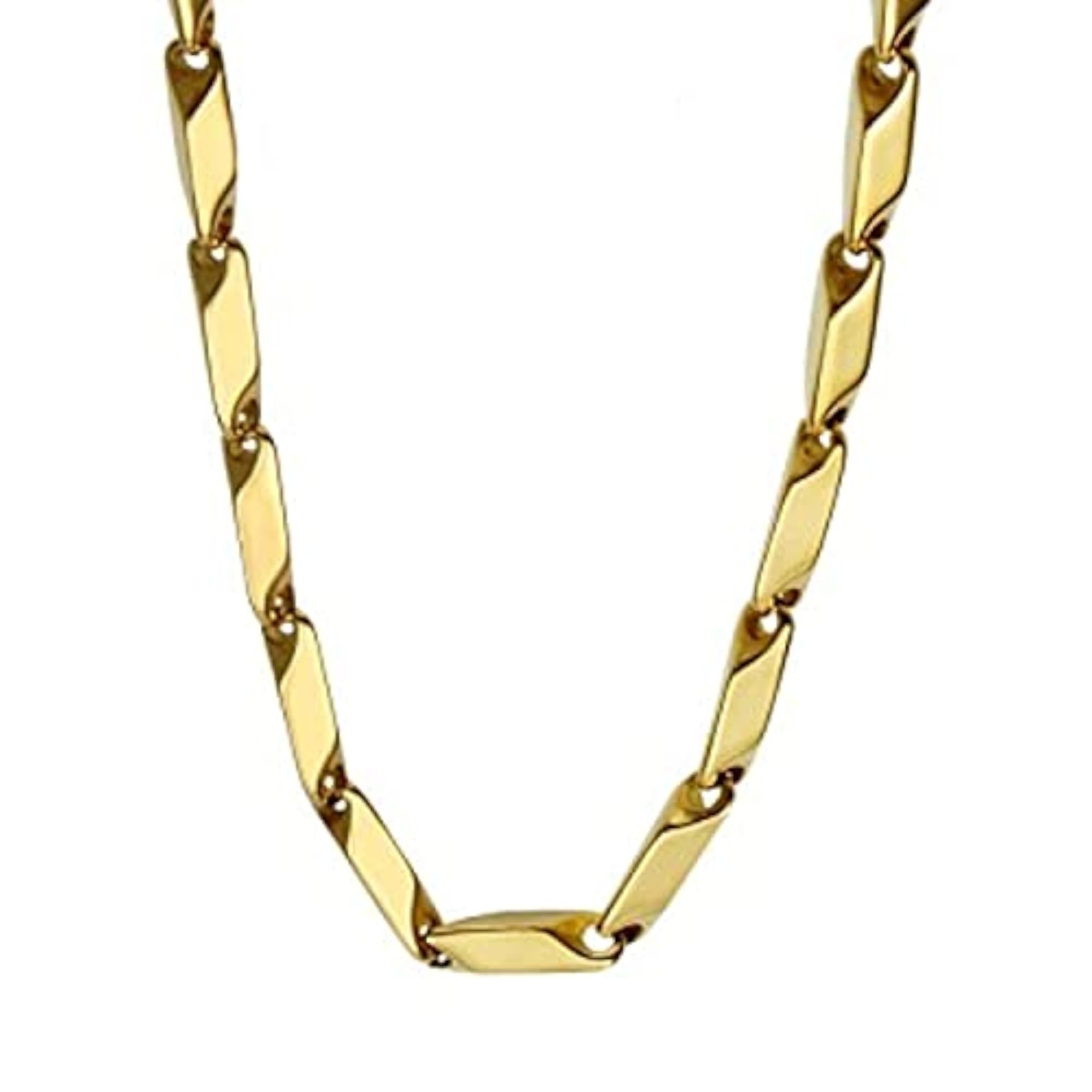 Stylish Long Platinum Golden Necklace for Men and Women