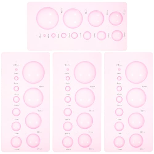 Veemoon Herramienta para Manualidades de Papel Molde de Media Bola Abs 4 Piezas para Crear Flores y Macetas en Filigrana 3d DIY