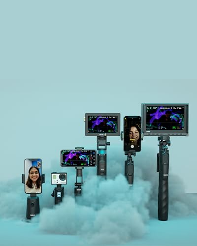 Image of SIGNI FOLLO Compact AI Face Recognition Tracker 360 Degree Rotation, Adjustable Height, Fill Light, Smart Tracking, Start /Stop Gestures for Mobile Phone & Gopro Compatible with SIGNIPOD Tripod