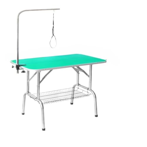 Emidor トリミングテーブル、折りたたみ式グルーミングテーブル、ペットグルーミングテーブル、アームレスト付きのヘアウォッシング/カットテーブル、小型犬から大型犬に適しています(116 * 60 * 68cm) (C,116*60*68CM)