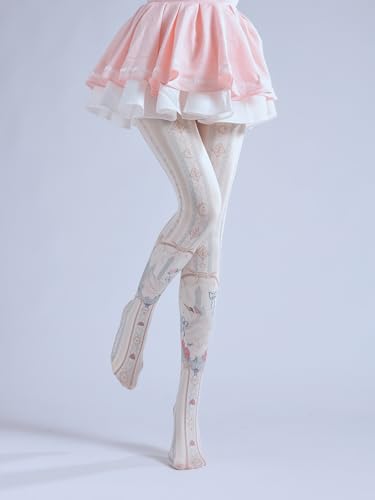 Image of Sahabowi Women's Sheer Tights, Digital Print Designs Stockings