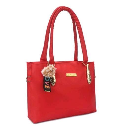 GenericAR FASHION's Black Women Hand-held Bag - Mini (Red)