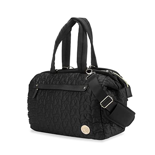 SONARIN Multibolsillos Bolsa de Pañales para Bebés,Gran Capacidad Multifuncional Materna Messenger Bolsos Bandolera Elegante Bolsa de Viaje para Pañales con Correa de Hombro(Negro)