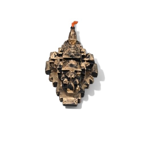 Image of Ram Mandir Ayodhya Model Authentic Design Gold Color for Home Temple Spiritual Decor Ram Mandir Replica Showpiece for Puja Room Office and Gifting