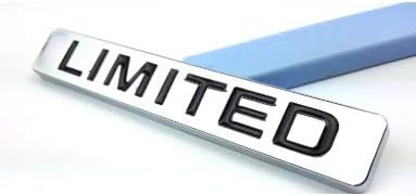 Kit de moldura de guardabarros con emblema de ventana de maletero de puerta limitada, 2 piezas, tamaño de 3 12 pulgadas x 12 pulgadas (cromonegro)