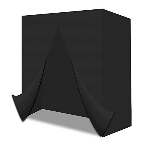 Strong Camel 3 Seater Patio Canopy Hammock Swing Cover - Outdoor Furniture Porch Waterproof Protector Zipper Closure (Black)