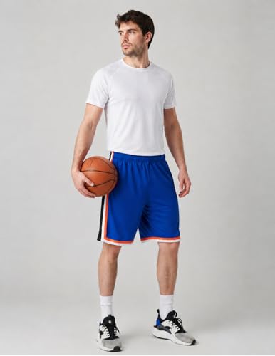 Image of Liberty Imports Pack of 5 Men's Athletic Basketball Shorts Mesh Quick Dry Activewear with Pockets